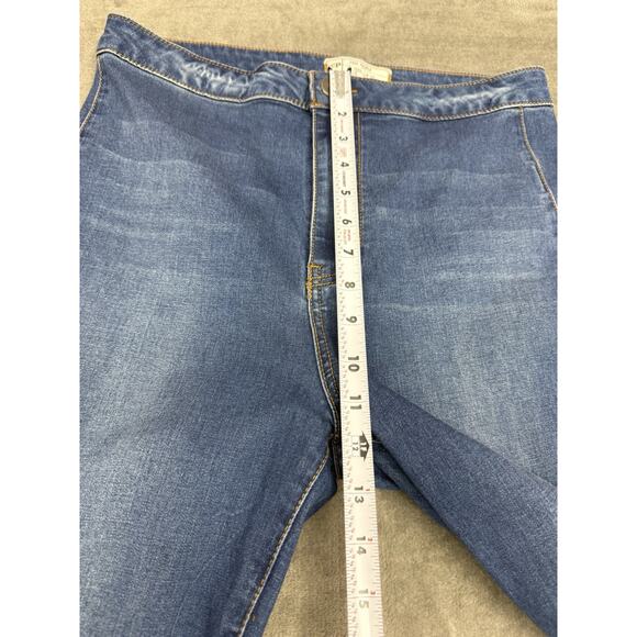 Free People Just Float On Flare Jeans Jericho Blue Sz 30 Bell Bottom Stretch - Picture 9 of 12